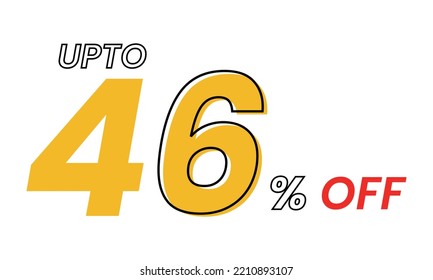 up to 46 percent Vector Template, upto 46 percent off offer template vector