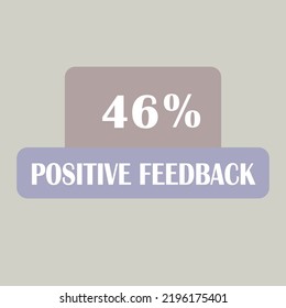 46 % percentage of positive reviews, vector art illustration of the label sign - Shutterstock ID 2196175401