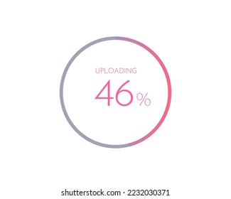 46 % Upload, Kuchendiagramm für Ihre Dokumente, Berichte, 46 % Kreisdiagramme für Infografiken