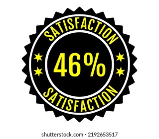 46% Satisfaction Sign Vector transparent background