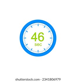 46 second timers Clocks, Timer 46 sec icon.