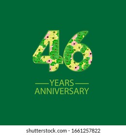 46 Year Anniversary Celebration Vector Template Design Illustration