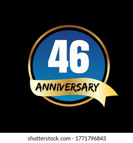 46 year anniversary celebration, vector design for celebrations, invitation cards and greeting cards