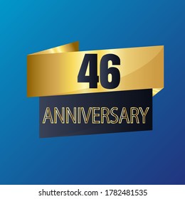 46 year anniversary celebration, vector design for celebrations, invitation cards and greeting cards