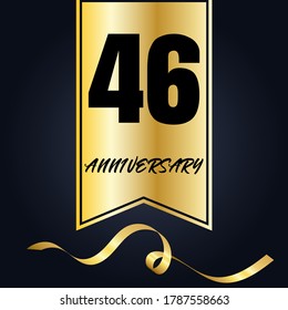 46 year anniversary celebration, vector design for celebrations, invitation cards and greeting cards