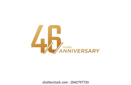 46 Year Anniversary Celebration Vector. Happy Anniversary Greeting Celebrates Template Design Illustration