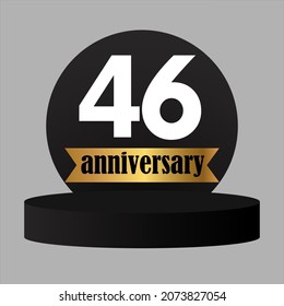 46 year anniversary celebration, vector design for celebrations, invitation cards and greeting cards
