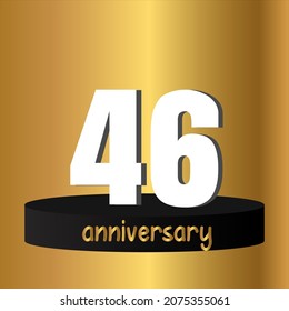 46 year anniversary celebration, vector design for celebrations, invitation cards and greeting cards