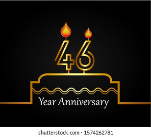 46 year anniversary design template