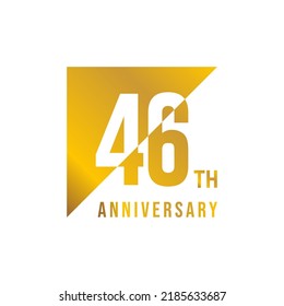 Plantilla de diseño de 46 años. ilustración de plantilla de vector