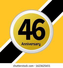 46 Year Anniversary Vector Template Design Illustration