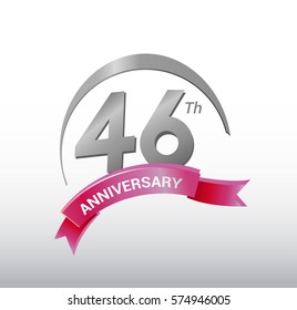 46 Years Anniversary Celebration Design.
