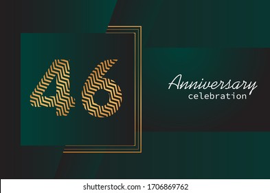 46 years anniversary celebration logo vector template design 