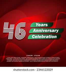 46 years anniversary celebration template design illustration
