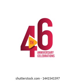 46 Years Anniversary Celebration Vector Template Design Illustration