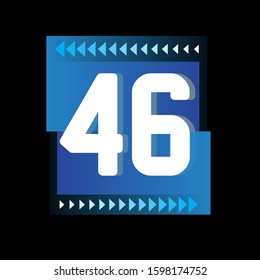 46 Years Anniversary Celebration Vector Template Design Illustration