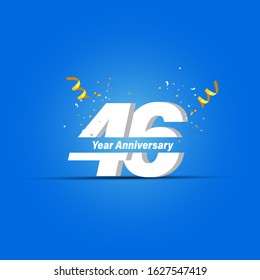 46 Years Anniversary Celebration Vector Template Design Illustration