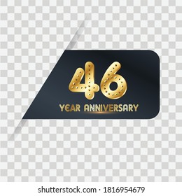 46 Years Anniversary Celebration Vector Template Design Illustration