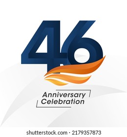 46 years anniversary design template. vector template illustration