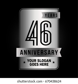 46 years anniversary design template. Vector and illustration.