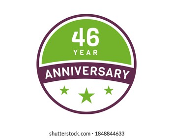 46 years anniversary image, 46 year Anniversary logo isolated on white background