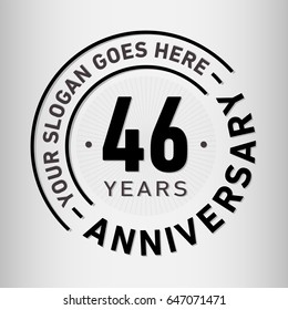 46 years anniversary logo template. Vector and illustration.