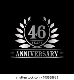46 years anniversary logo template.