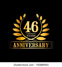 46 years anniversary logo template.