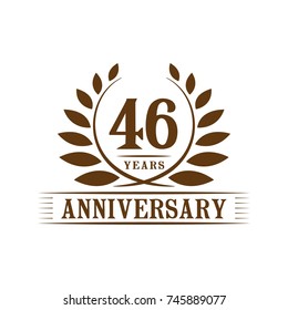 46 years anniversary logo template.