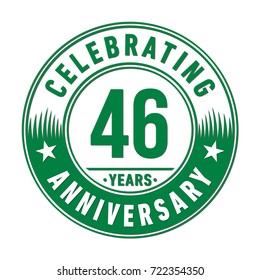 46 years anniversary logo. Vector and illustration.