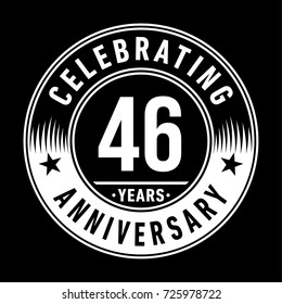 46 years anniversary logo. Vector and illustration.