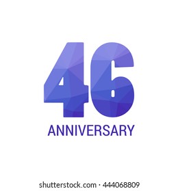 46 Years Anniversary with Low Poly Design