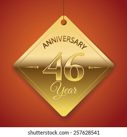 46 Years Anniversary poster / template/ tag design Vector