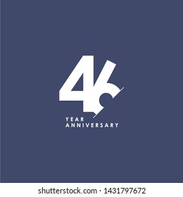 46 Years Anniversary Vector Template Design Illustration