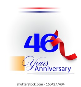  46 Years Anniversary Vector Template Design Illustration