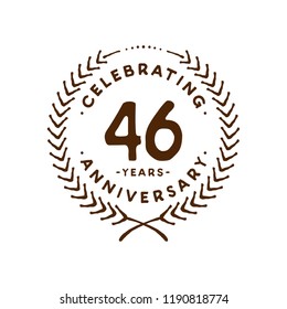 46 years design template. 46th vector and illustration.