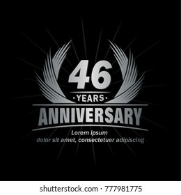 46 years design template. Anniversary vector and illustration template.