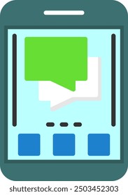 461 - Chat Flat Vector Icon Design