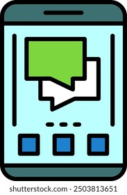 461 - Chat Flat Vector Icon Design