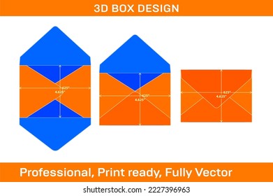 4,625x6,25-Zoll-Baroniumhülle spitzer Flap-Umschlag-Dielenschablone und 3D-Umschlag