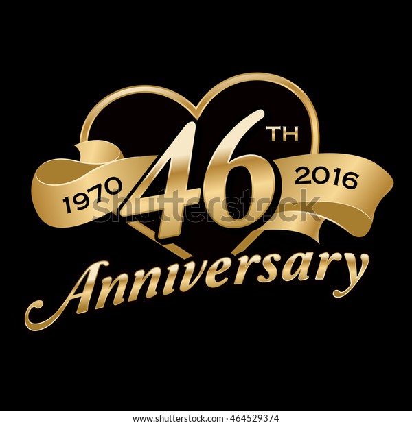 46th Anniversary Stock Vector (Royalty Free) 464529374