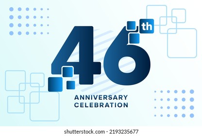 46th Anniversary celebration logotype. Anniversary celebration template design, Vector illustrations.