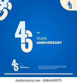 46th anniversary logo design template