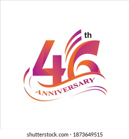 46th anniversary logo vector design