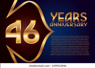 46th Anniversary numbers. background for anniversary