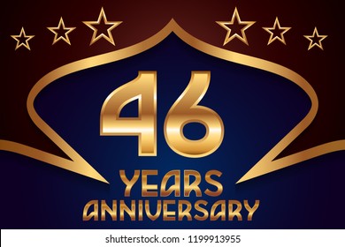 46th Anniversary numbers. background for anniversary