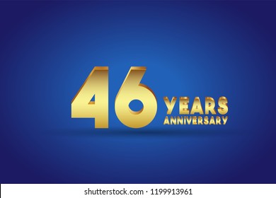 46th Anniversary numbers. background for anniversary