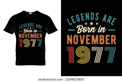 46th Birthday Gift Legends are born in December Happy Birthday 46 Years Old Funny Celebration Birthday Party Gift Idea Vector T-Shirt Design