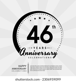 46th year anniversary design template. vector template illustration