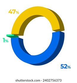 47 52 1 3d donut pie chart illustration eps vector 